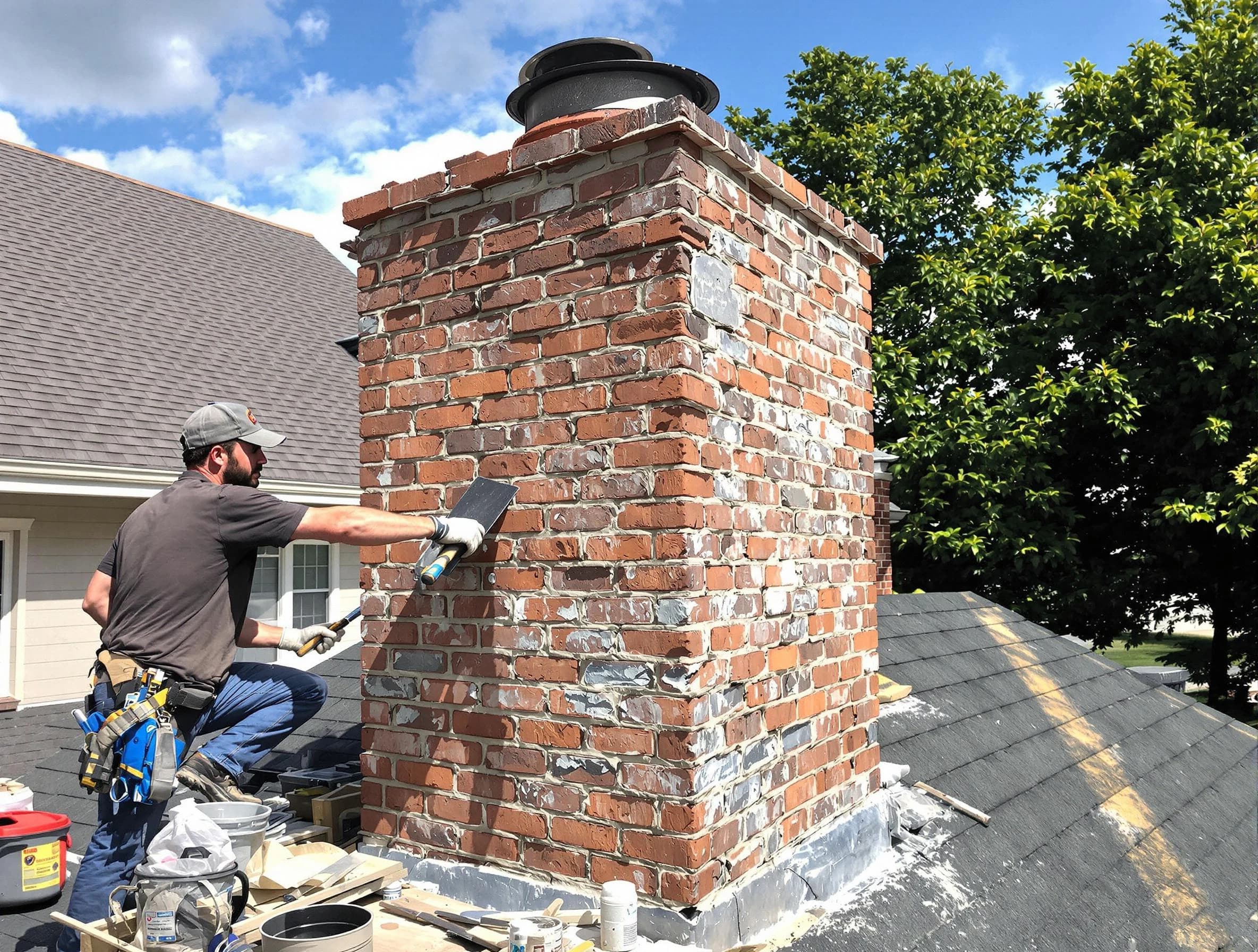 Completed chimney rebuild by Morgan Chimney Sweep in Morgan, UT