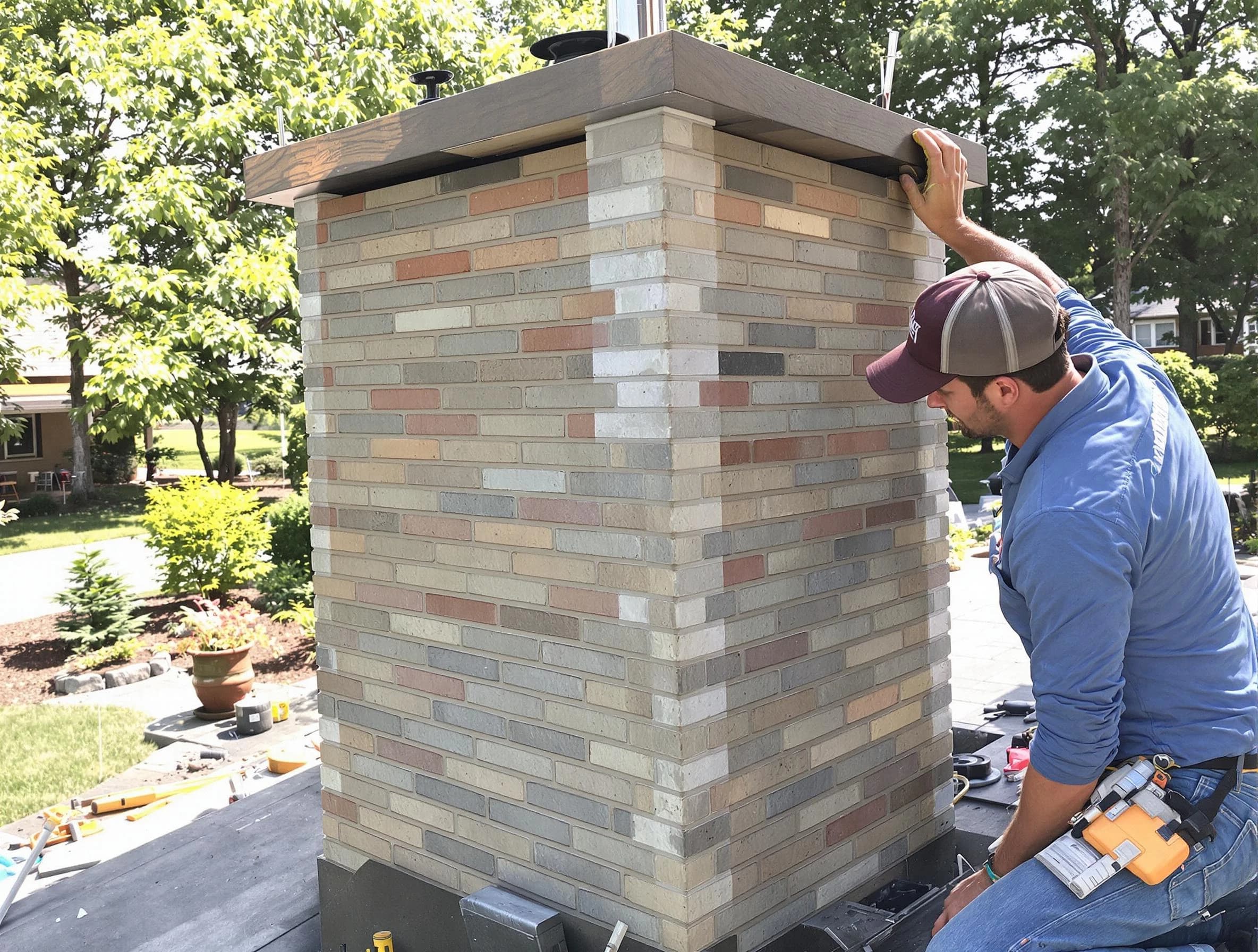 Morgan Chimney Sweep completing a modern chimney remodel in Morgan, UT