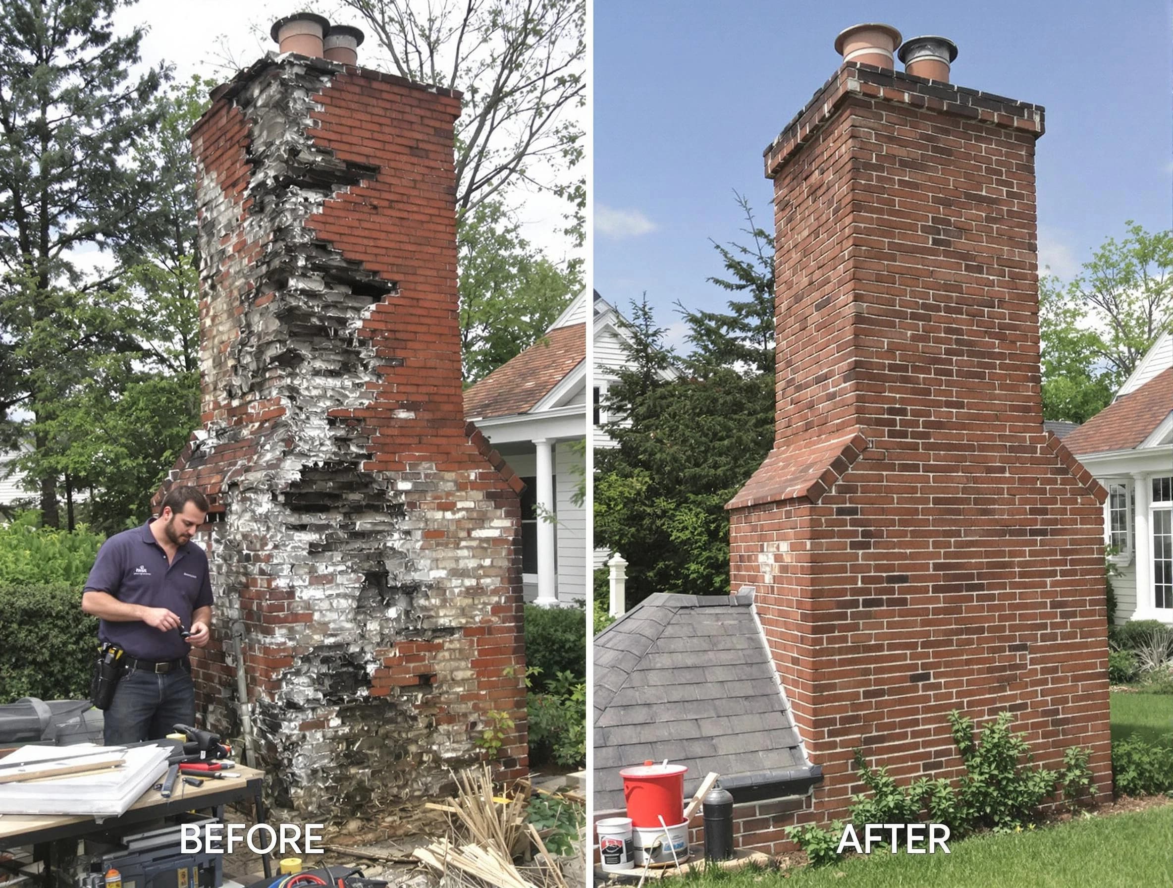 Morgan Chimney Sweep performing a full chimney restoration in Morgan, UT