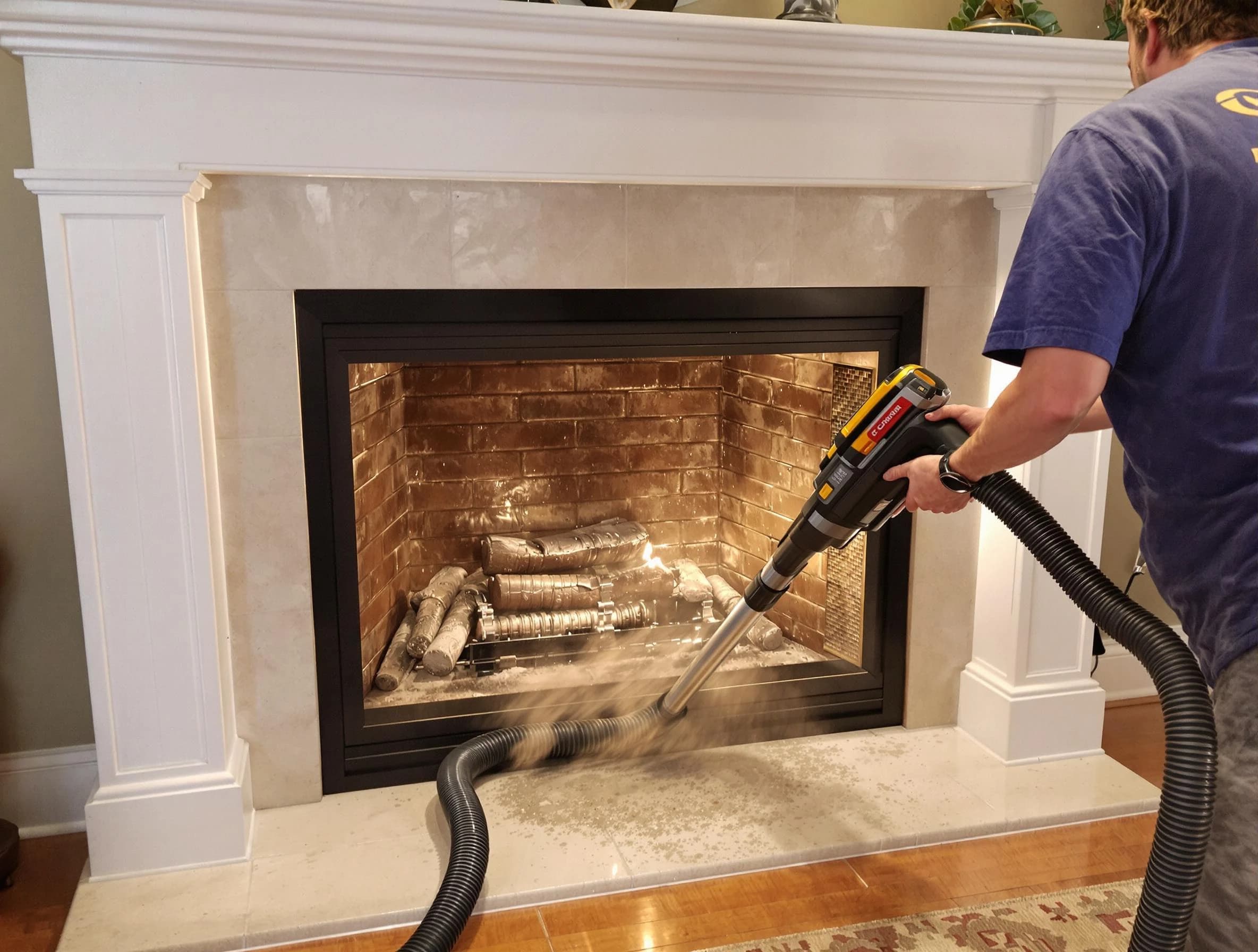 Fireplace cleaning performed by Morgan Chimney Sweep in Morgan, UT