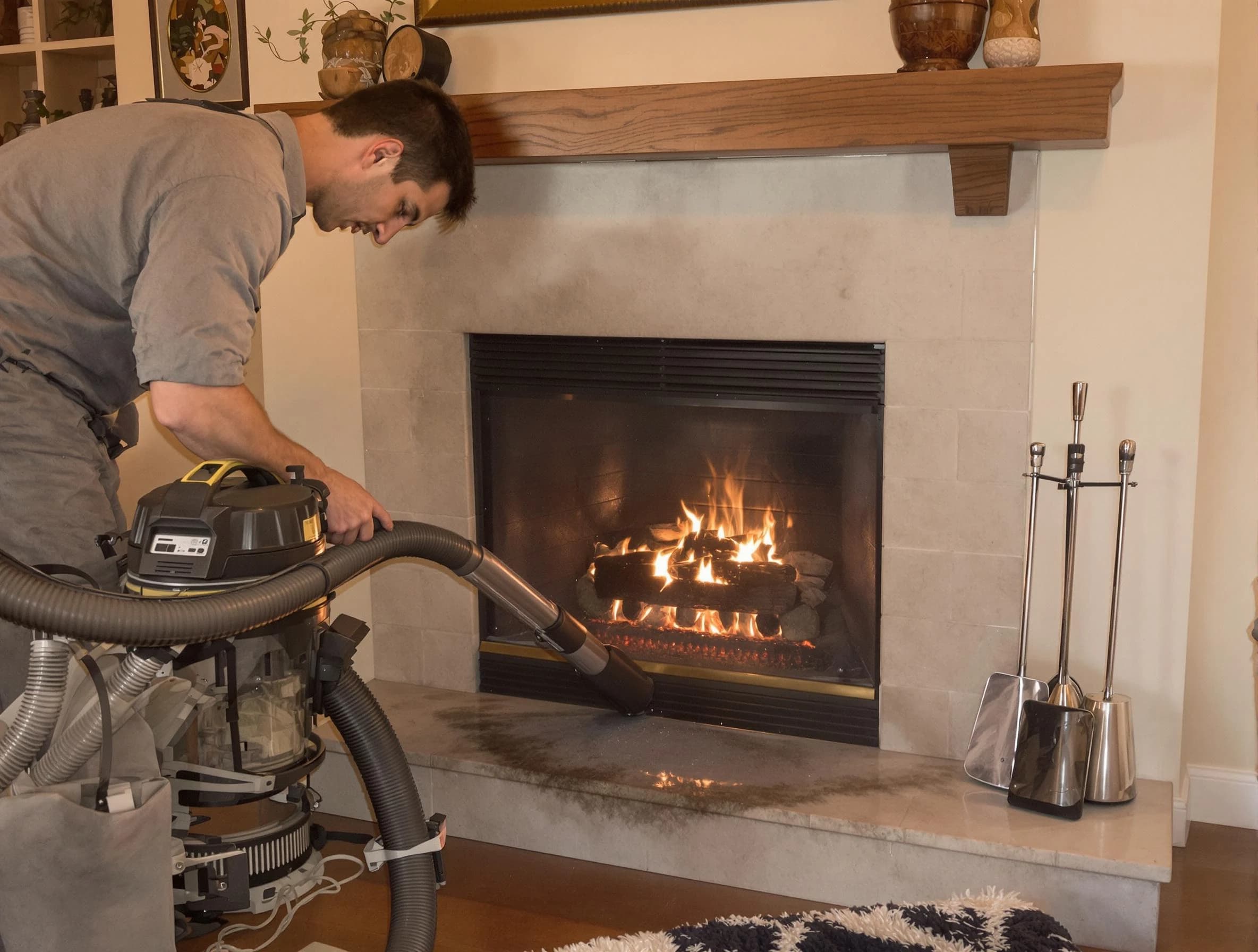 Routine fireplace upkeep by Morgan Chimney Sweep in Morgan, UT