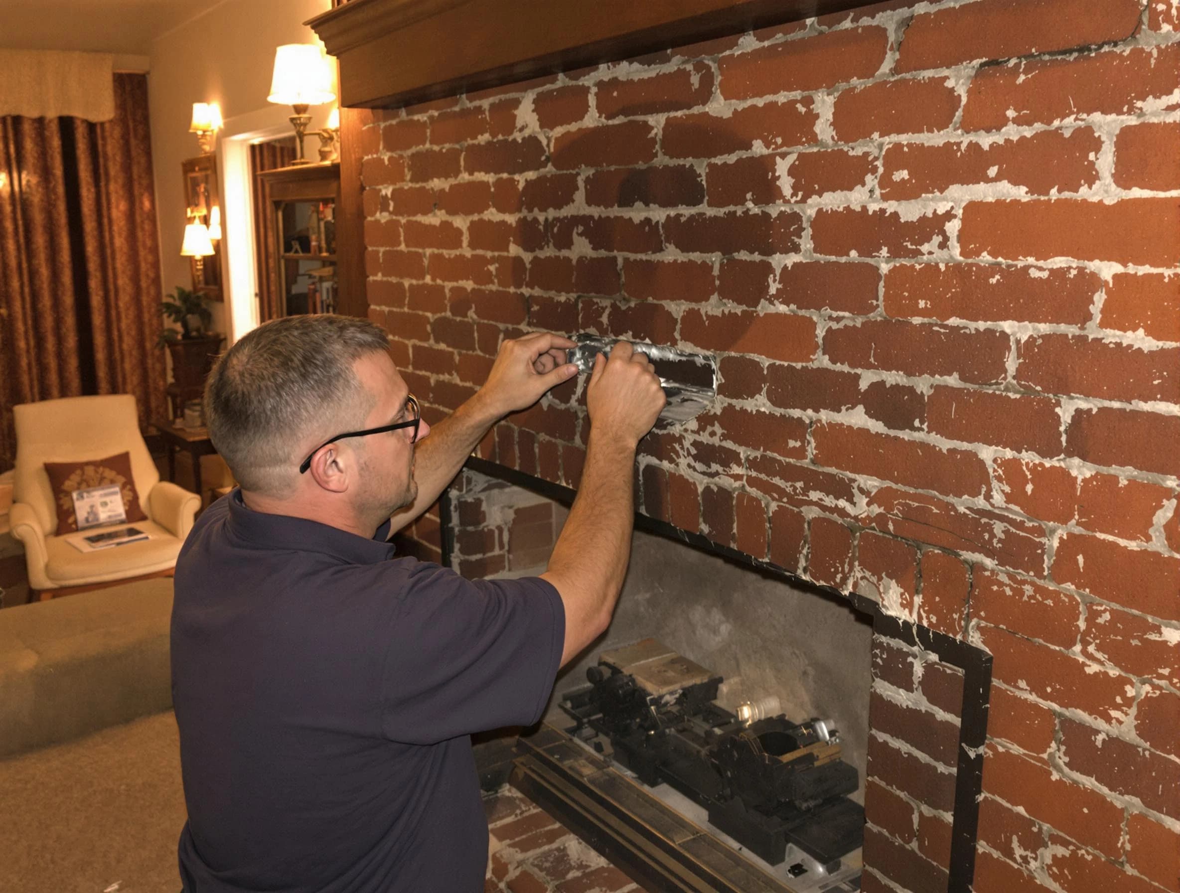 Morgan Chimney Sweep expert fixing a fireplace in Morgan, UT