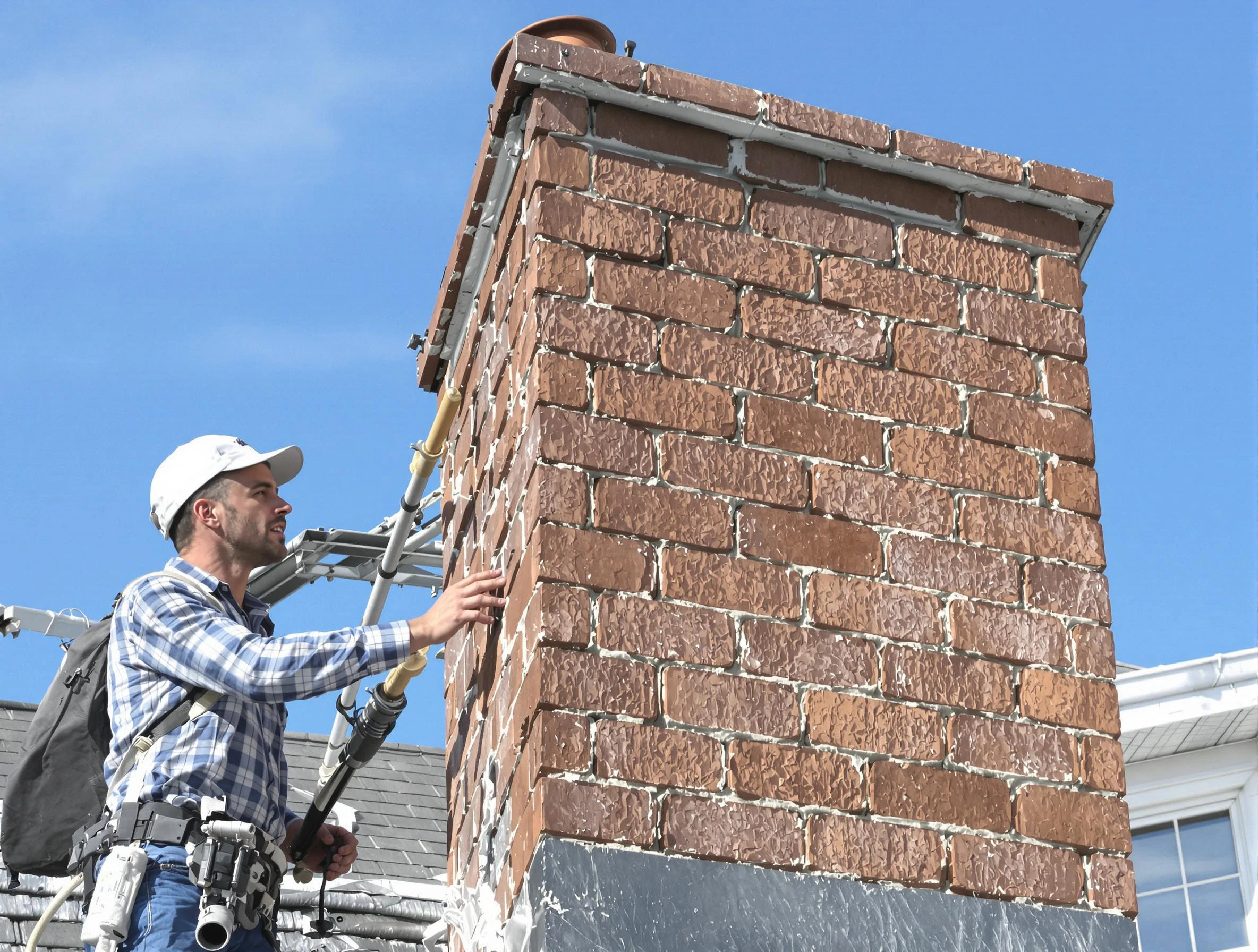 Brickwork for a chimney rebuild by Morgan Chimney Sweep in Morgan, UT