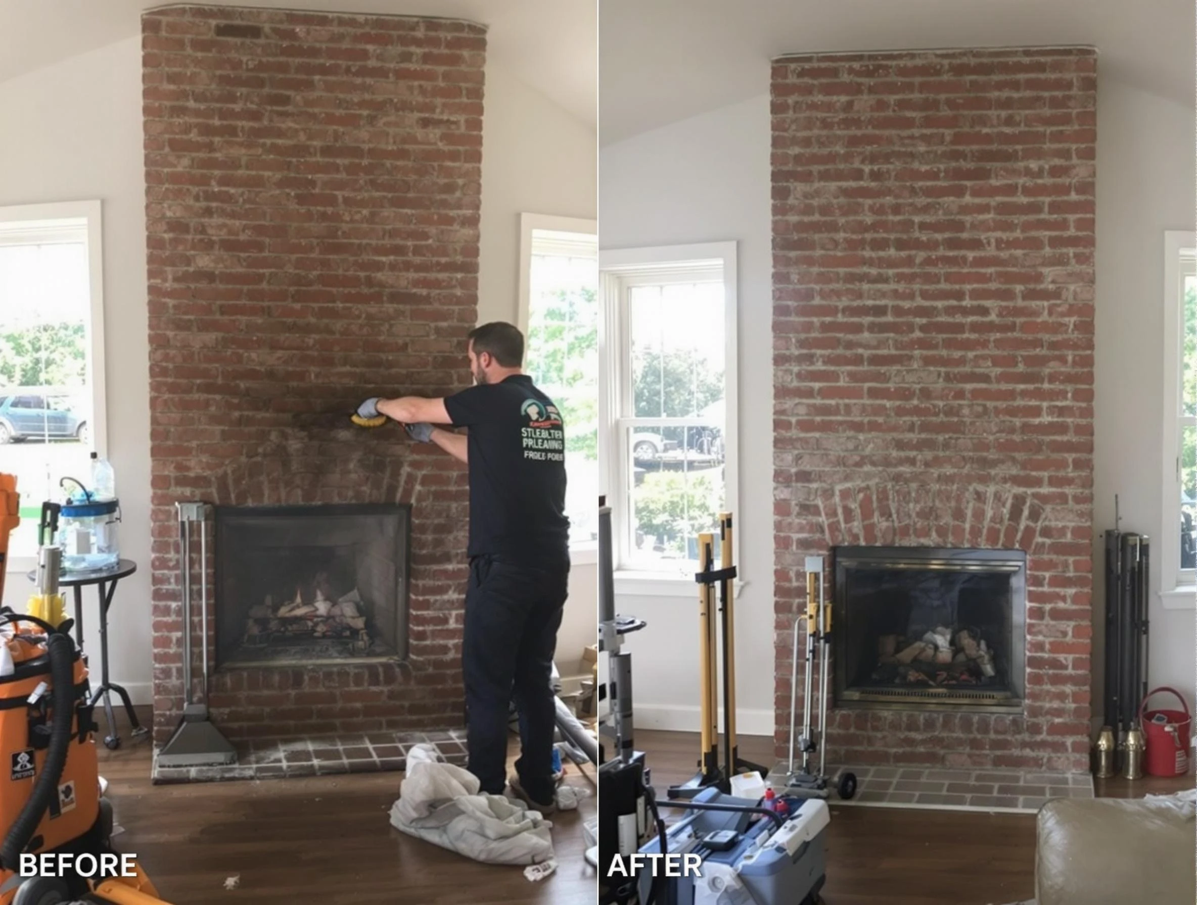 Finished chimney sweeping service by Morgan Chimney Sweep in Morgan, UT