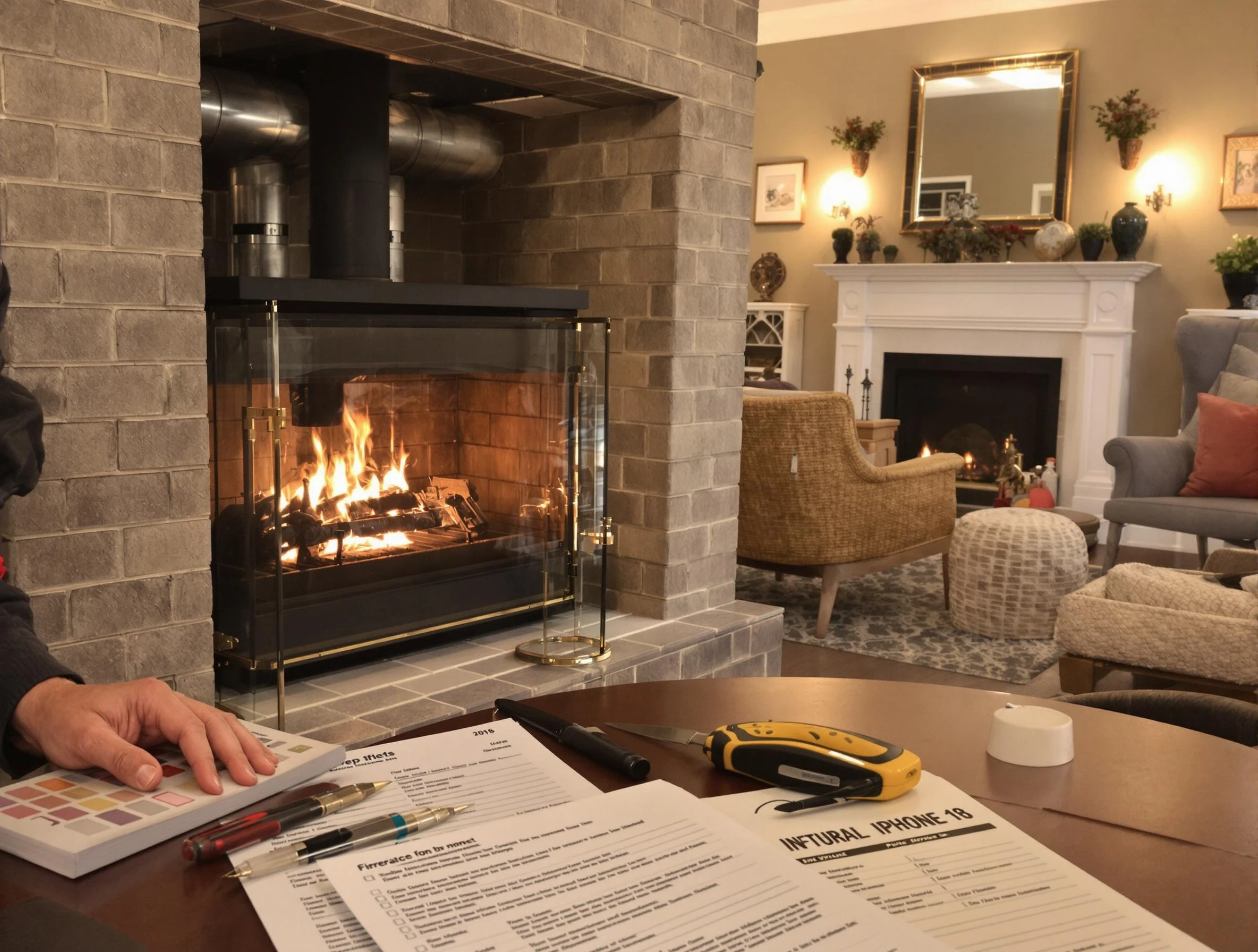 Morgan Chimney Sweep verifying fireplace safety measures in Morgan, UT