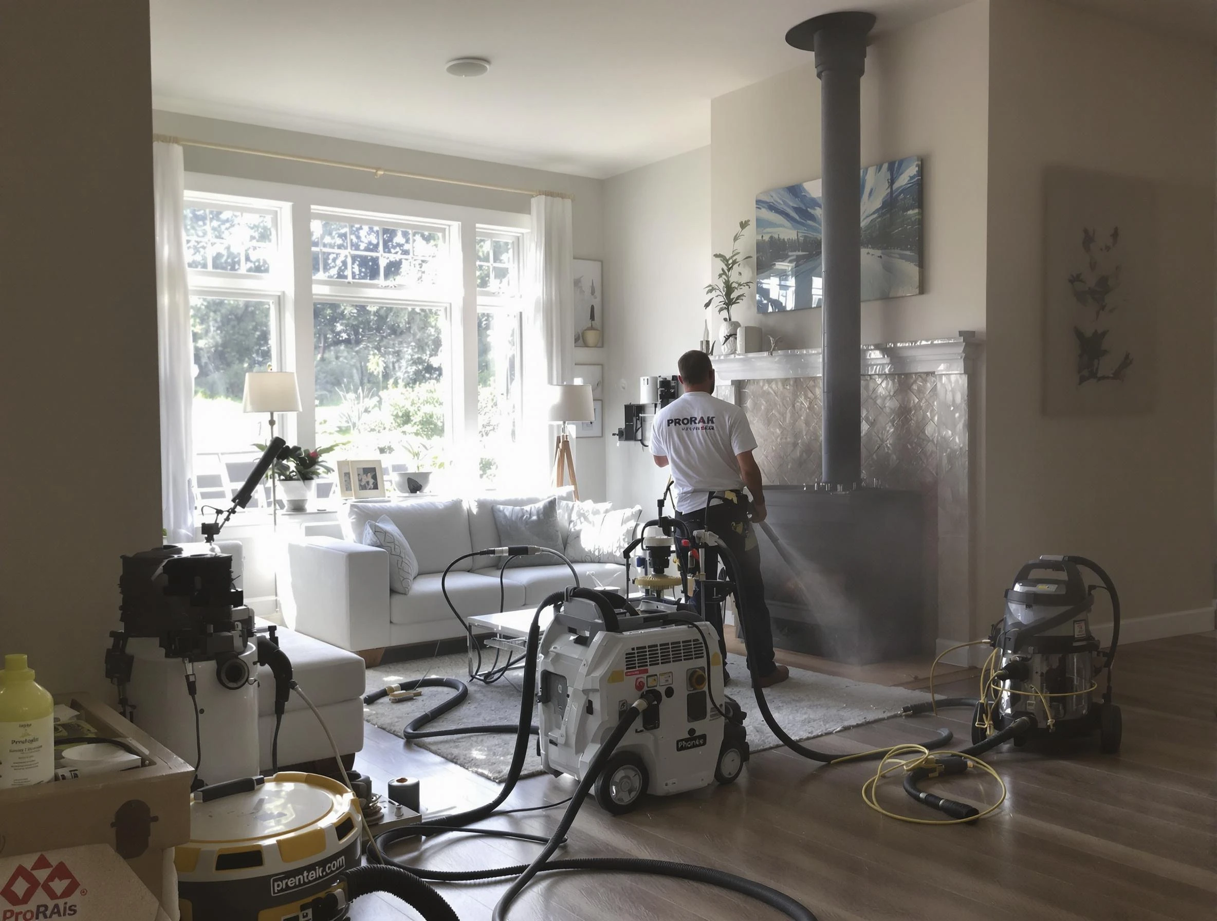 Soot removal service by Morgan Chimney Sweep for a fireplace in Morgan, UT